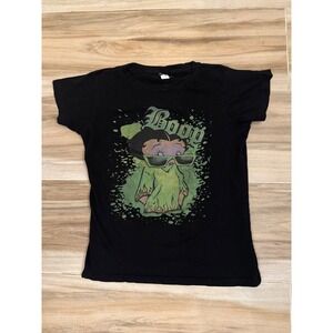 Popular Sports Betty Boop Graphic T-Shirt Black Green XL Streetwear Style Tee